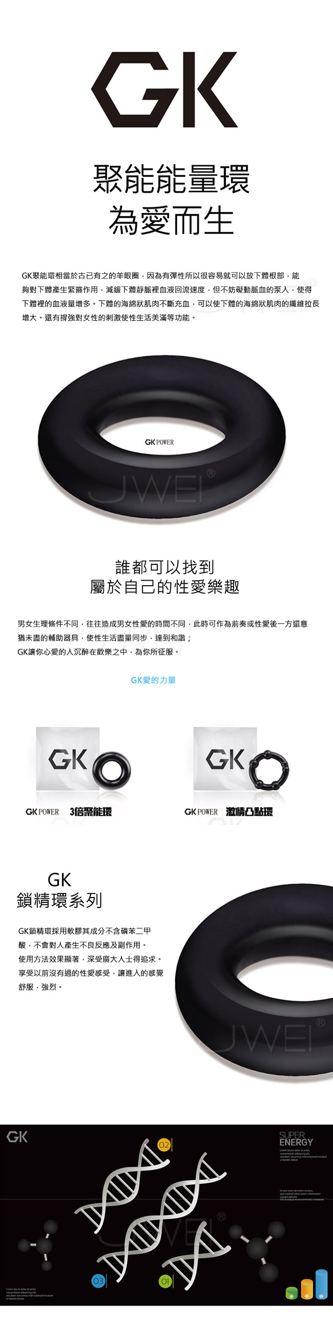 CHISA‧GK3倍聚能持久延時鎖精環-圓環