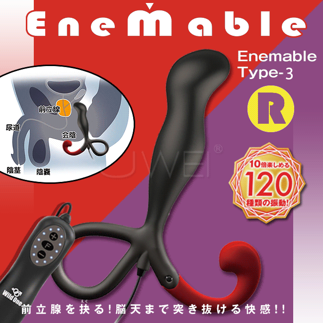 日本原裝進口NPG．Enemable R Type-3 10段變頻震動前列腺刺激按摩器-定位翹頭型