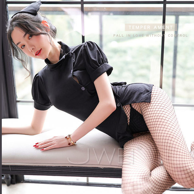 闇黑天使．誘人護士套裝三件組