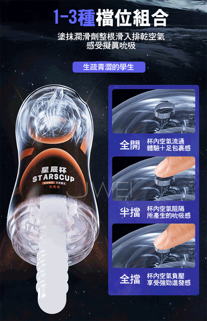 星辰杯．氣動環流負壓吮吸飛機杯-慢玩版
