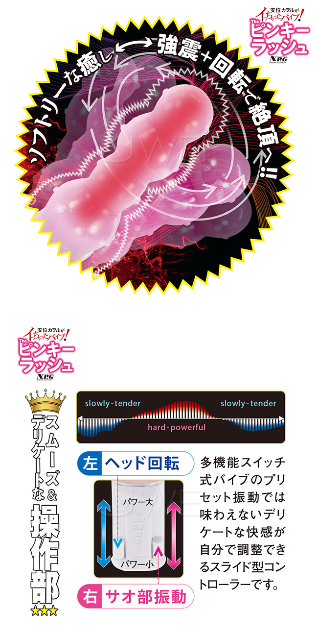 日本原裝進口NPG．女優代言 360°搖晃攪動按摩棒-安位カヲル