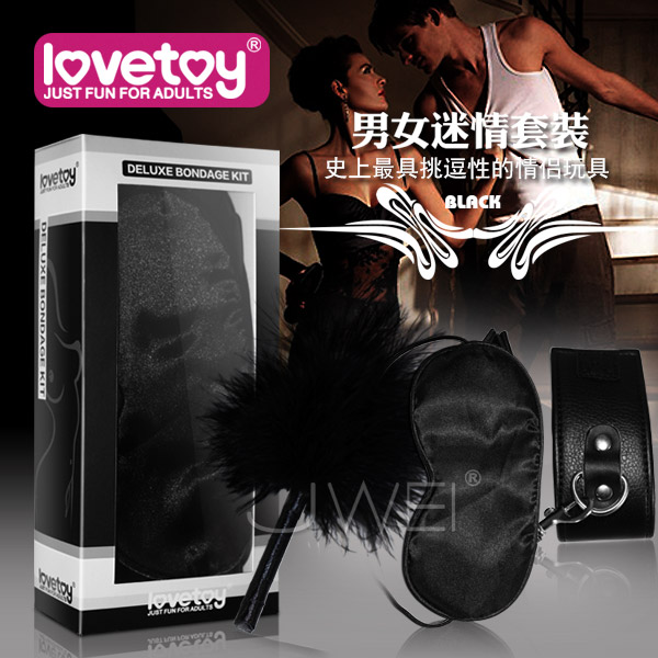 Lovetoy．黑色天使套裝3 -SM超值禮盒組(眼罩+手銬+調情羽毛)