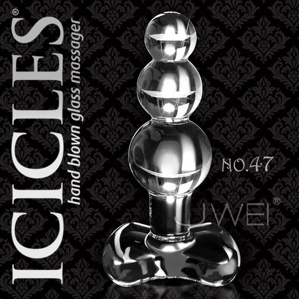 美國進口PIPEDREAM．ICICLES冰晶玻璃系列-NO.47 蜜糖蘆蘆 後庭塞